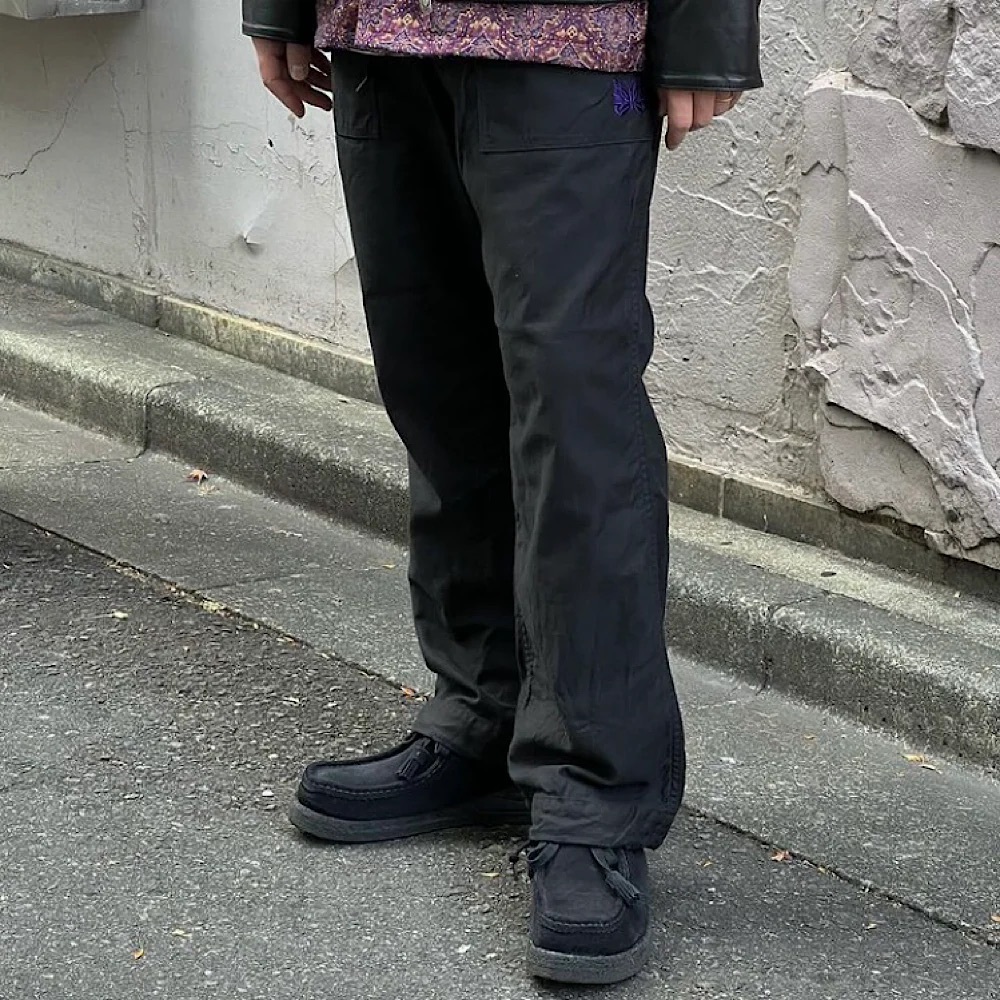 Needles Black String Fatigue Sateen Pants S​